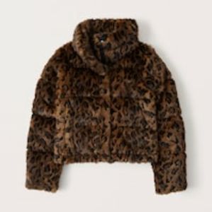 Abercrombie & Fitch Faux Fur Mini Puffer